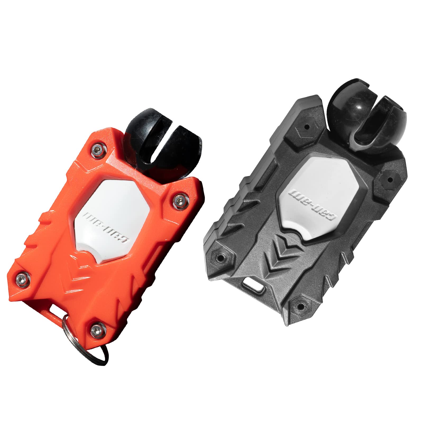 A & Utv Pro Sporty Key Holder For Ryker, Outlander, Ignition Key Fob Holder Compatible With All Can Am Ryker Models 600 900 Accessories, Red Black, Pack Of 2