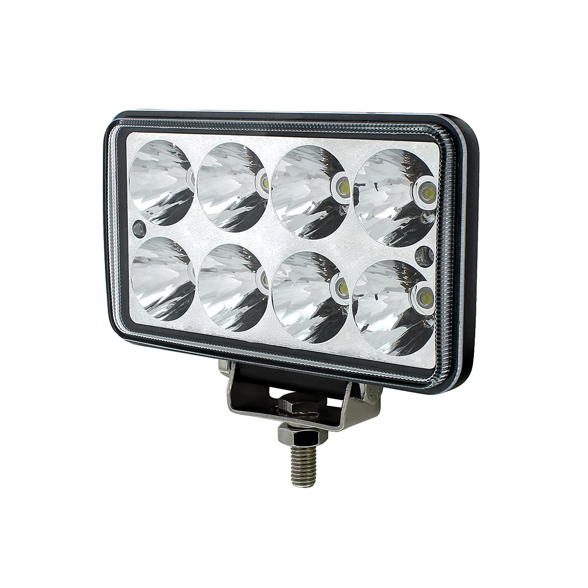 United Pacific 8 High Power Led Rectangular Work Light With Chrome Reflector, 36507