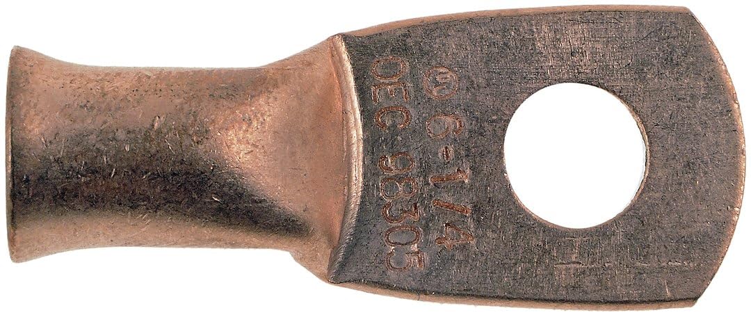Dorman 86168 6 Gauge 1/4 In. Copper Ring Lugs, 2 Pack Universal Fit