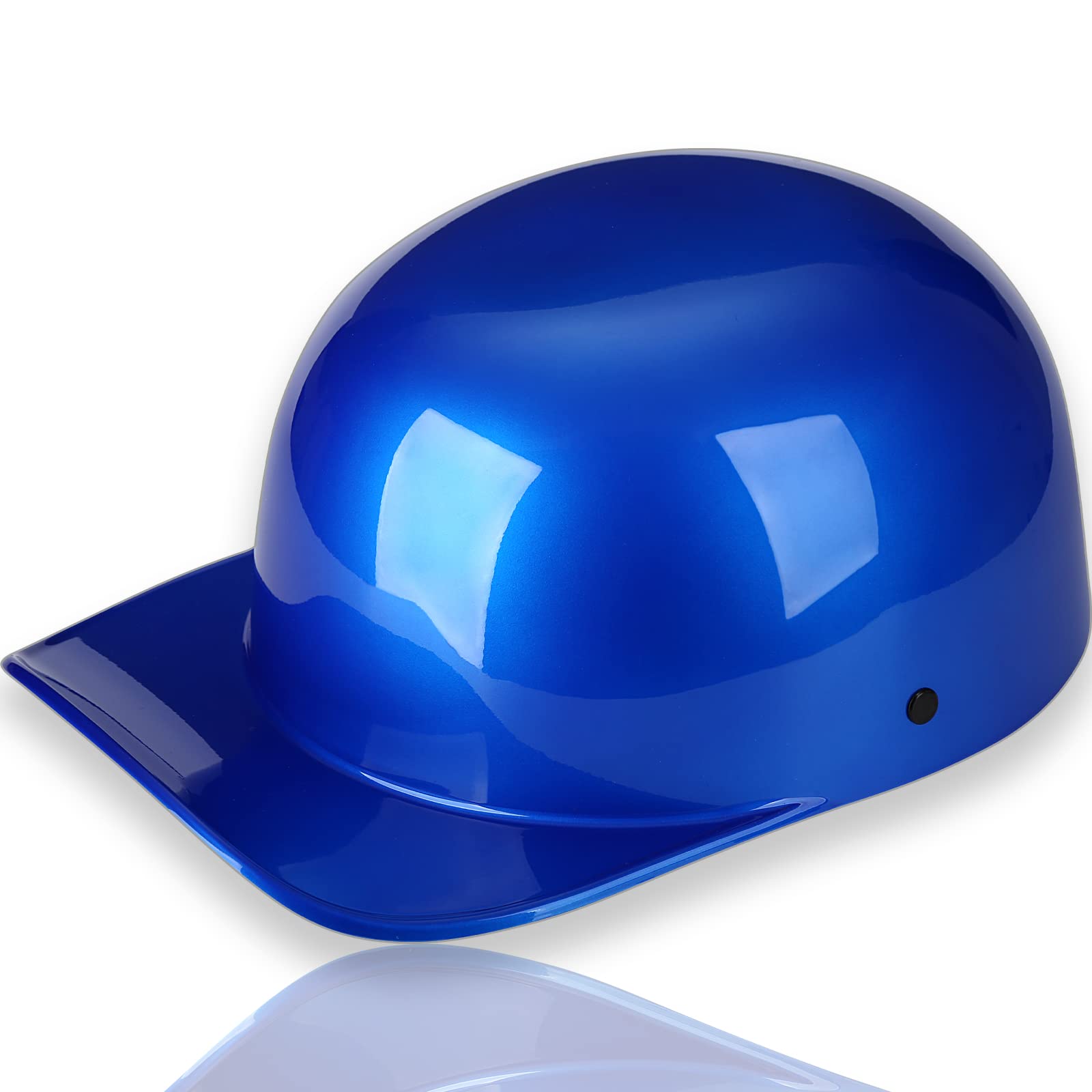 Yesmotor Baseball Style Cap Motorcycle Helmet - DOT Approved, Carbon, XX-Large, Blue