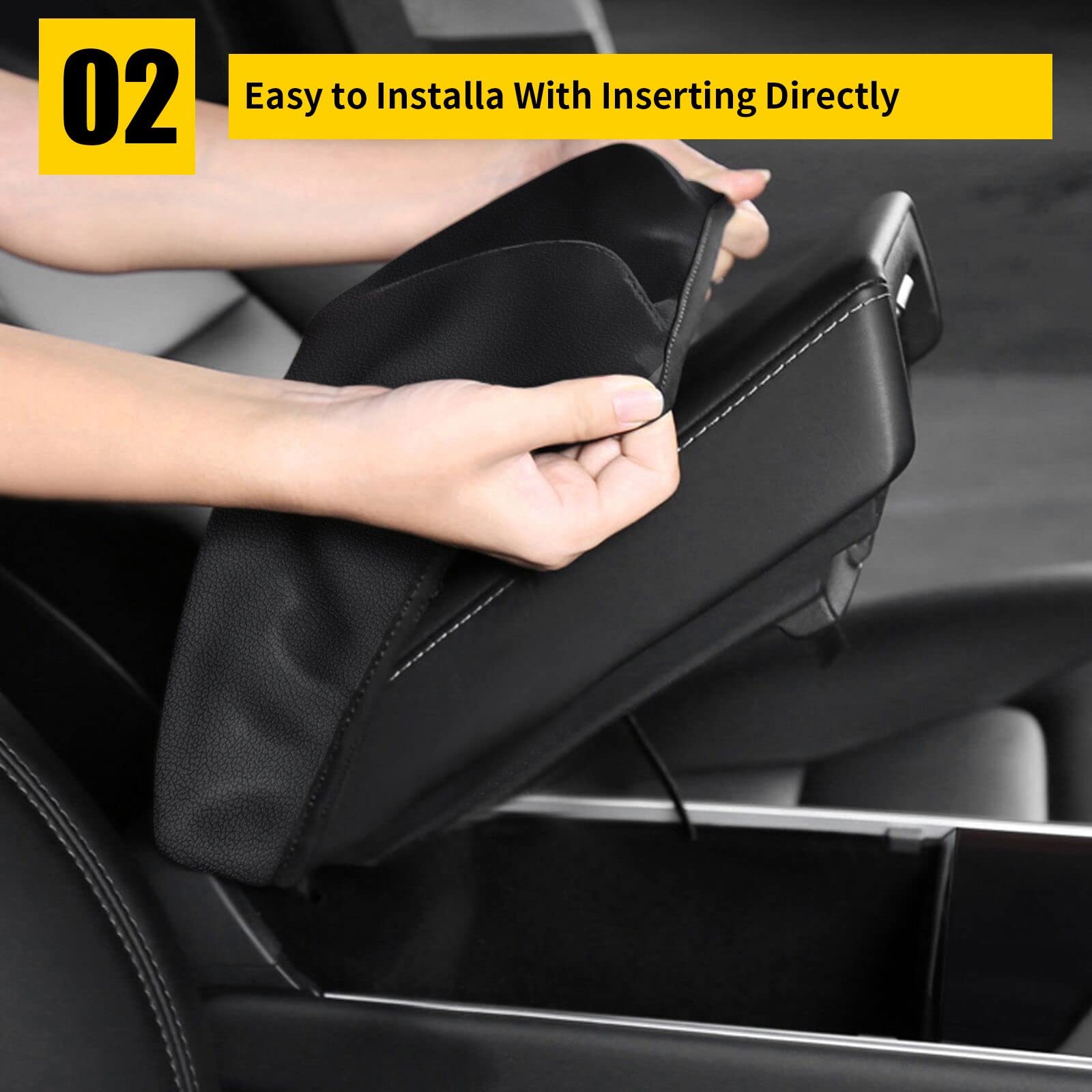 Aomsazto Armrest Console Console Covers For Ford Explorer 2011-2019 Black