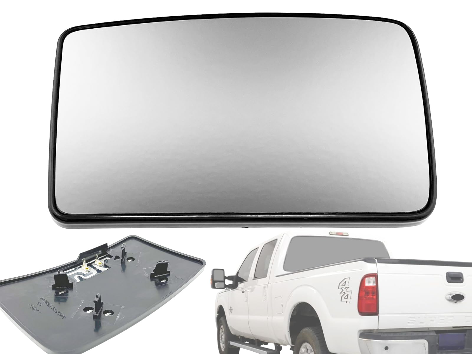 APA Replacement for Towing Mirror Lower Wide View Glass Heated 2013-2016 F Series SUPER DUTY F250 F350 F450 F550 Driver Left Sid