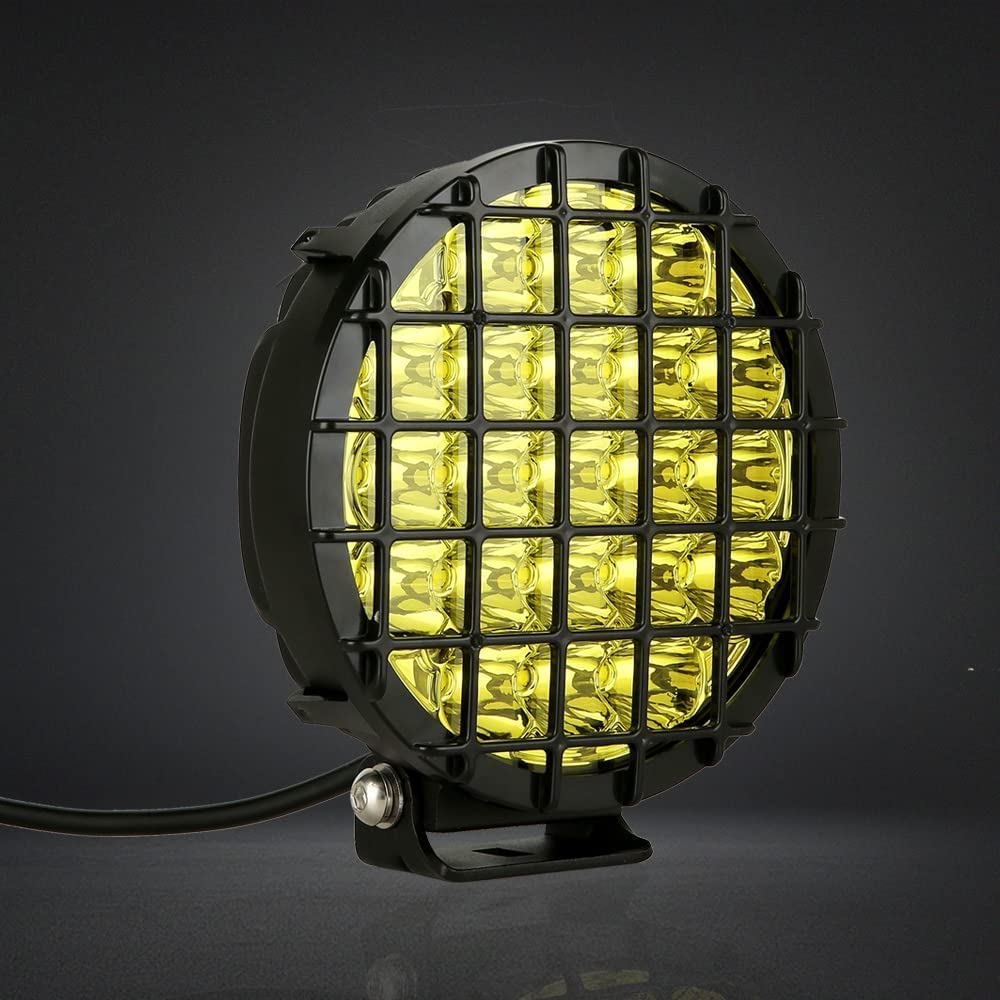 BIGLIONX 6-Inch Amber LED Offroad Lights - 2pcs Waterproof Driving Fog Lights, 210W, 32000LM for Trucks, ATV, UTV, SUV
