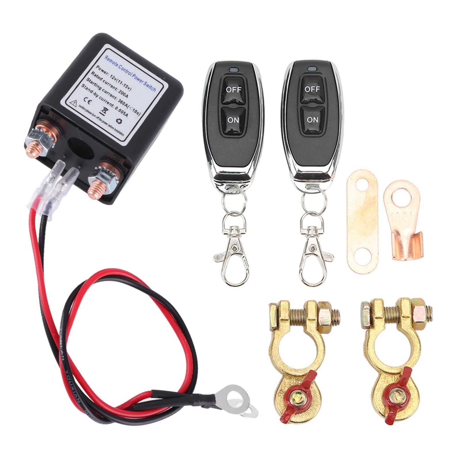 Remote Battery Disconnect Switch, Dc12V 120A/200A Anti Theft Upgrade Kill Switch For Car With Dual Remote Control, Prevent Battery Drain Battery Cut Off Switch For Car, Rv, Truck, Boat, Marine(200A)