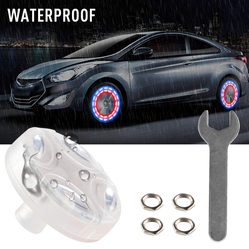 Kaidengzhe Solar Car Tire Wheel Lights Led Car Wheel Tire Air Valve Cap Light With Motion Sensors Flashing Colorful Led Gas Nozz