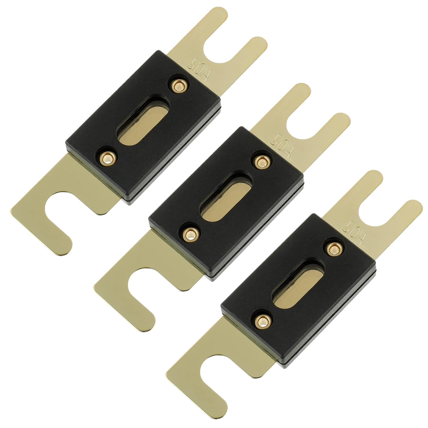 Bojack 50 Amp 32 Vdc Anl Blade Fuse For Car Audio And Video System (Pack Of 3)