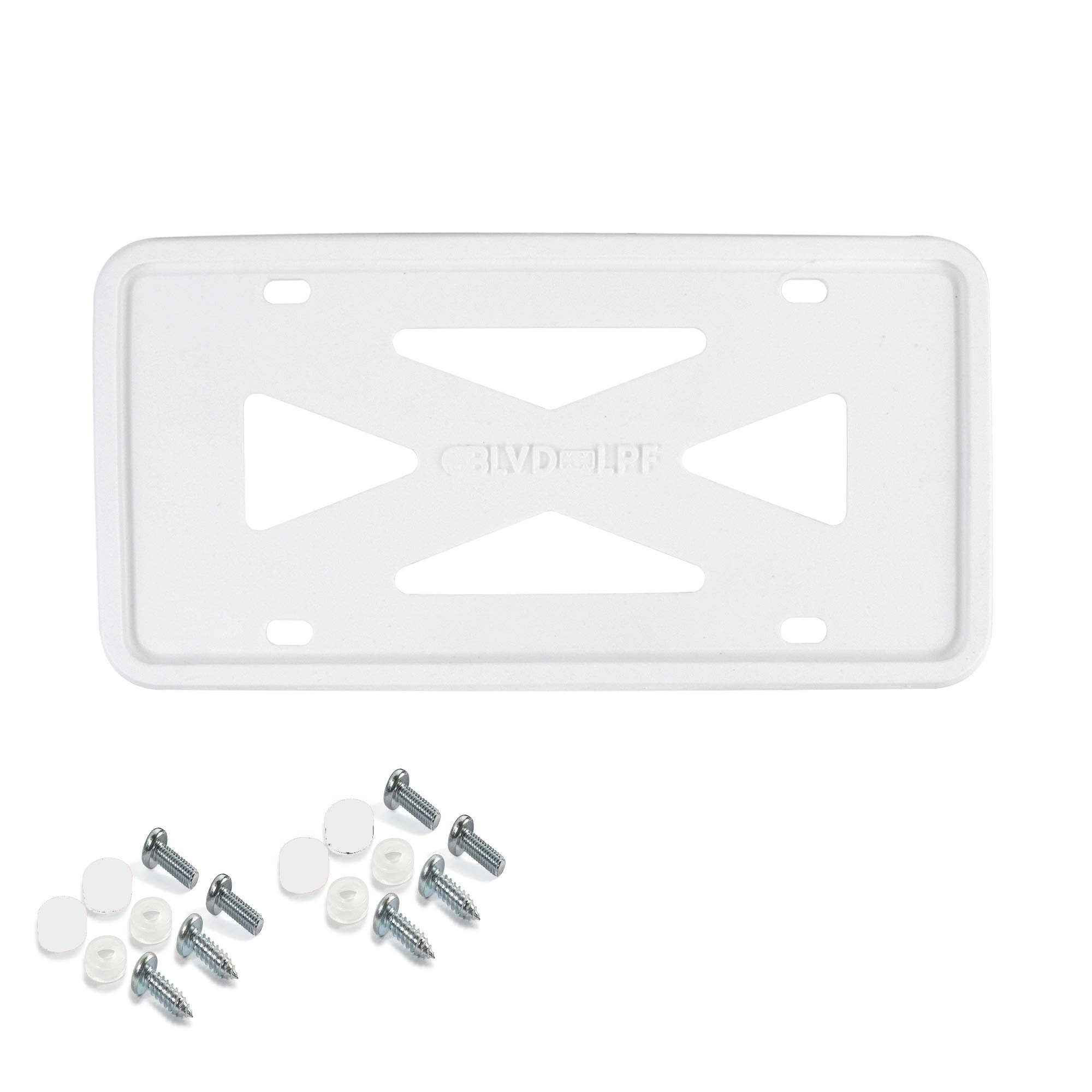BLVD-LPF OBEY YOUR LUXURY Silicone License Plate Frame with Patented Design | Rattle-Proof, Weather-Proof, Rust-Proof Silicone L