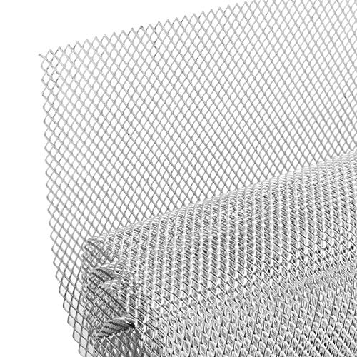 Aggauto Universal 40''X13'' Car Grill Mesh - Aluminum Alloy Automotive Grille Insert Bumper Rhombic Hole 3X6Mm, One Of The Most