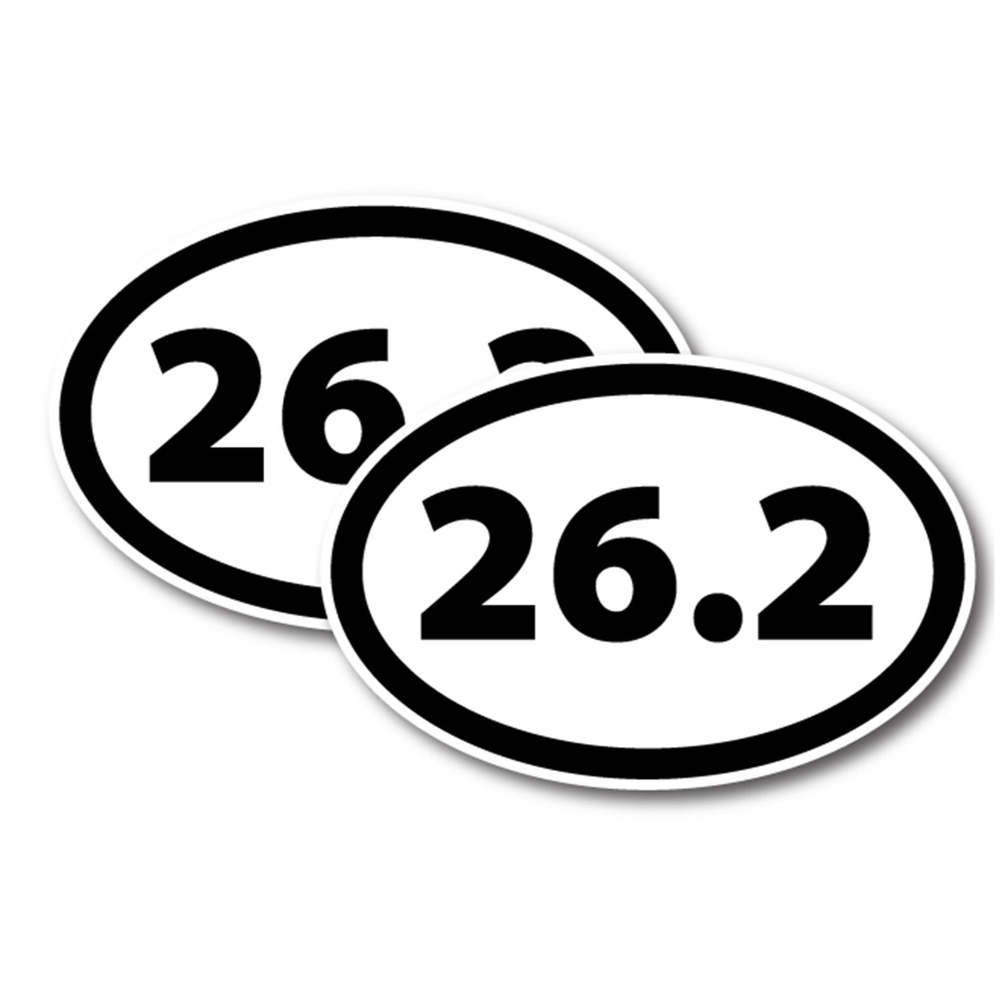 Magnet Me Up 26.2 Marathon Car Magnet Decal, Black Oval, 4X6 Inches, Heavy Duty Automotive Magnet For Car, Truck, Suv, Or Any Ot