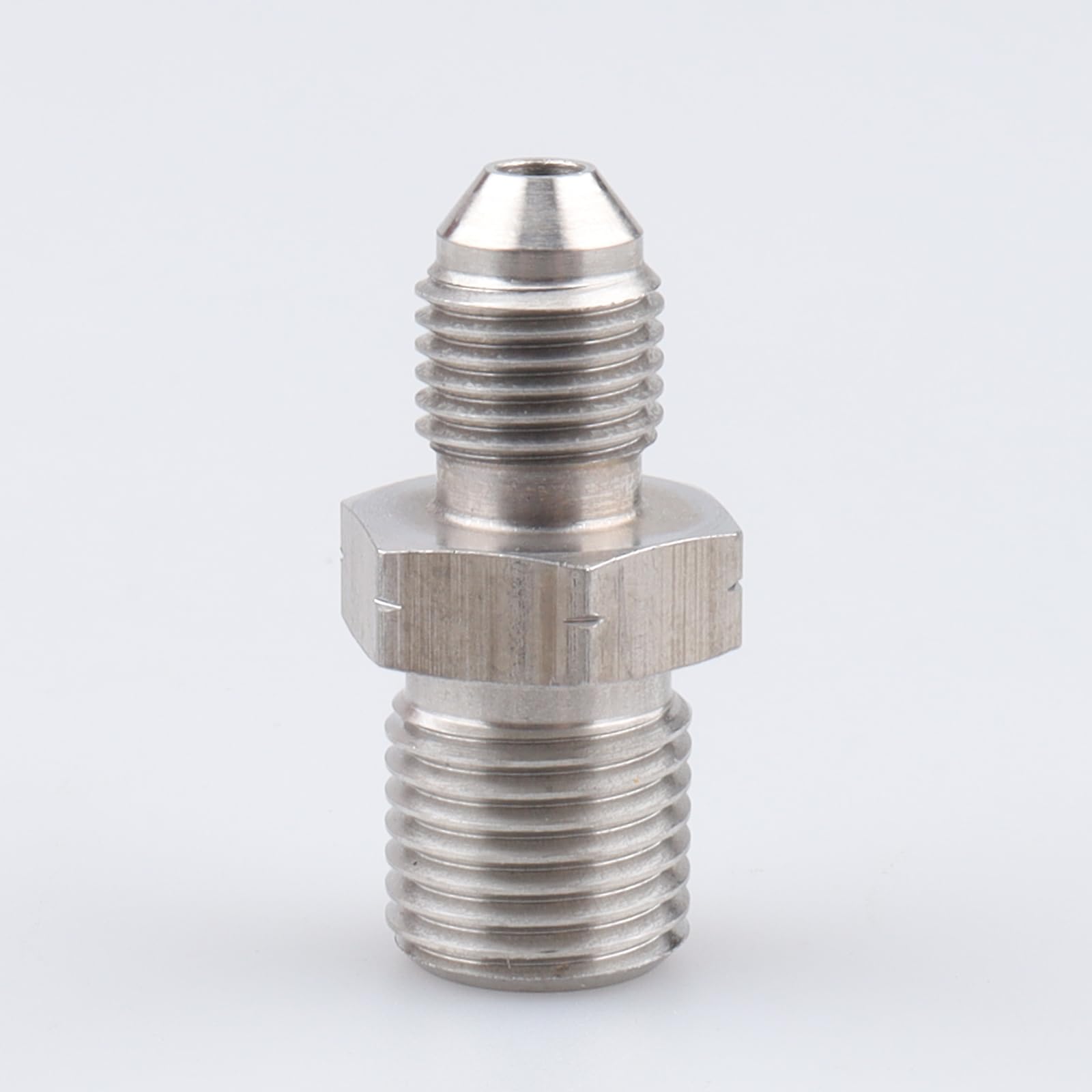 AC PERFORMANCE -3 AN Male Flare to M12x1.25 Inverted Seat Straight Stainless Steel AN3 Male Thread Flare Brake Line Union Tube H
