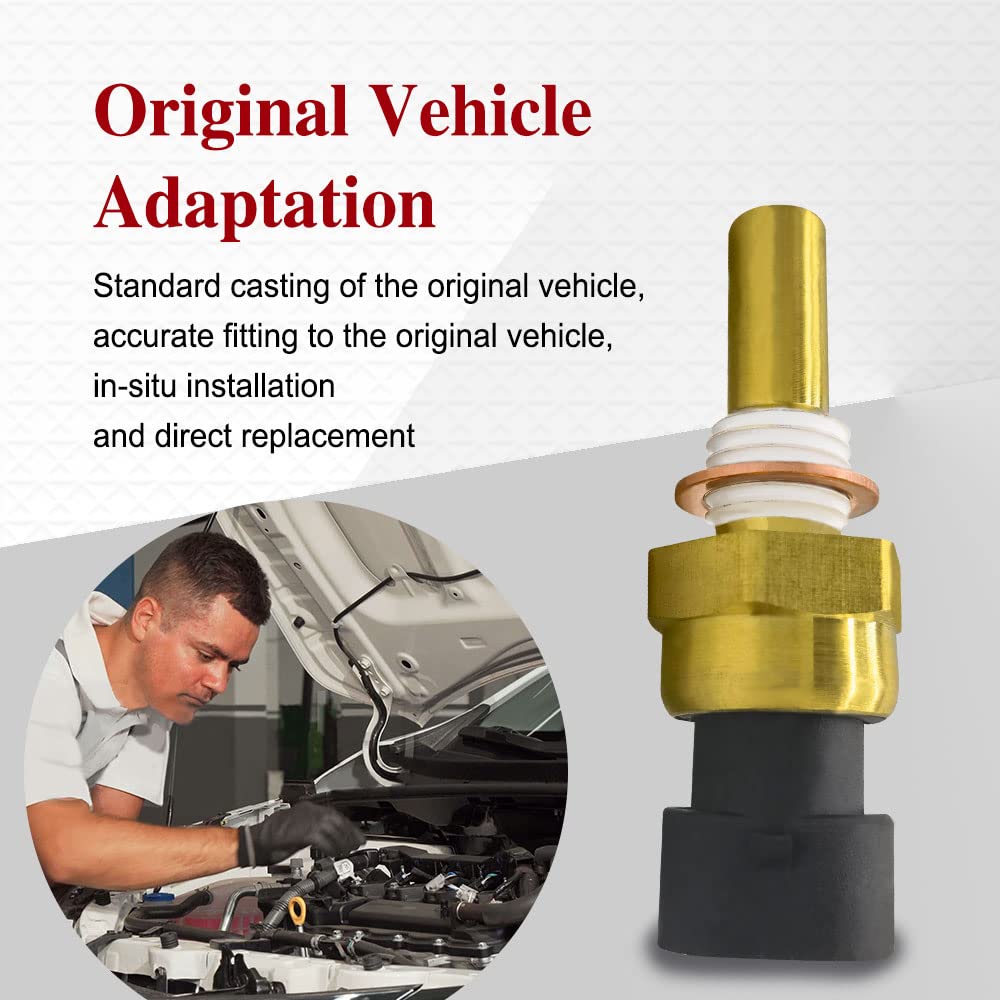 Engine Coolant Temperature Sensor, Compatible with Chevy Cavalier Cobalt Equinox Express Silverado 1500 2500 HD 3500 GMC Sierra