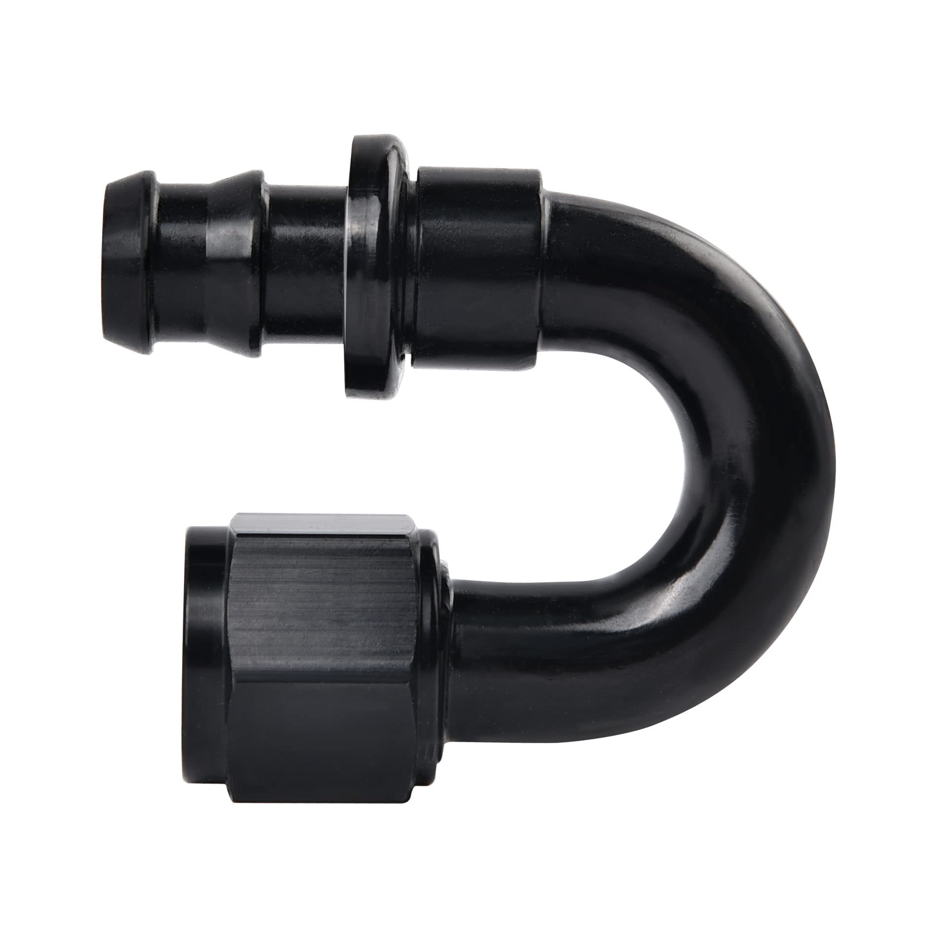 Evil Energy 4An 180 Degree Push Lock Hose Fitting End Black