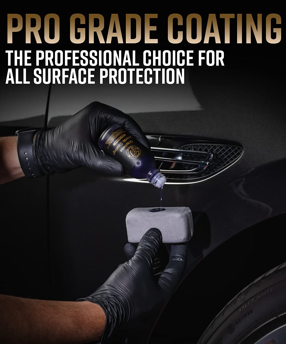 Adam's Advanced Graphene Ceramic Coating - 60ml, 10H Protection, UV Glow Technology for Car Detailing Professionals