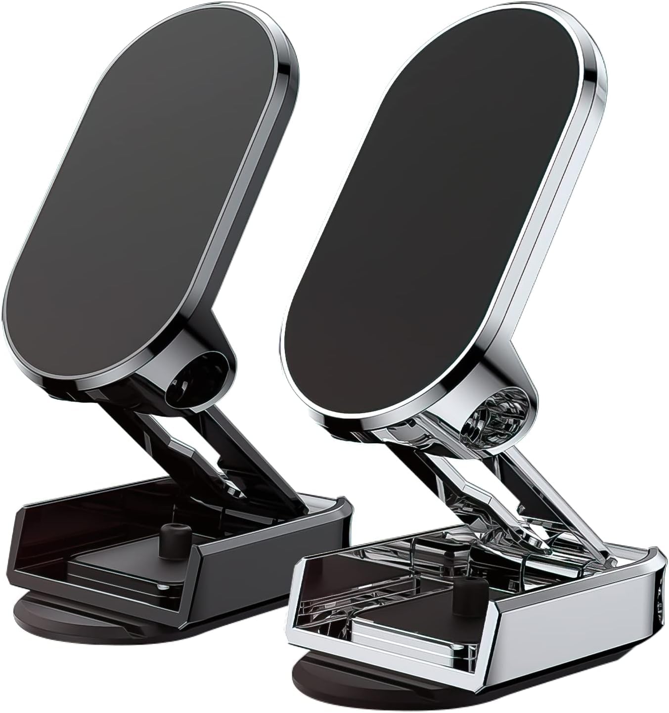 HARAPO Magnetic Mobile Phone Holder for Car 360 Degree Rotation Universal Alloy Folding Mount Stand Compatible with Smartphones 