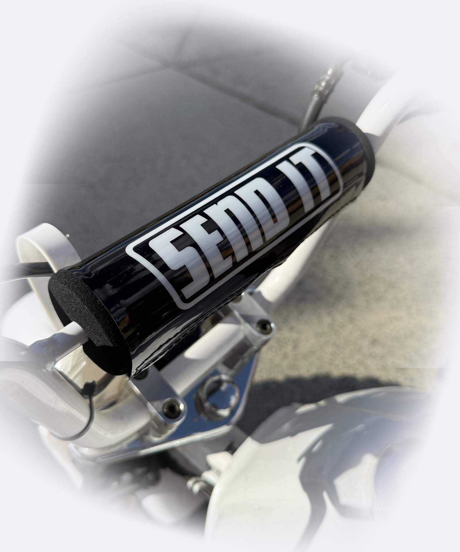 Send It Bar Pad With Free Donuts Handlebar Dirtbike Atv Crossbar (Black, Pit Bike)