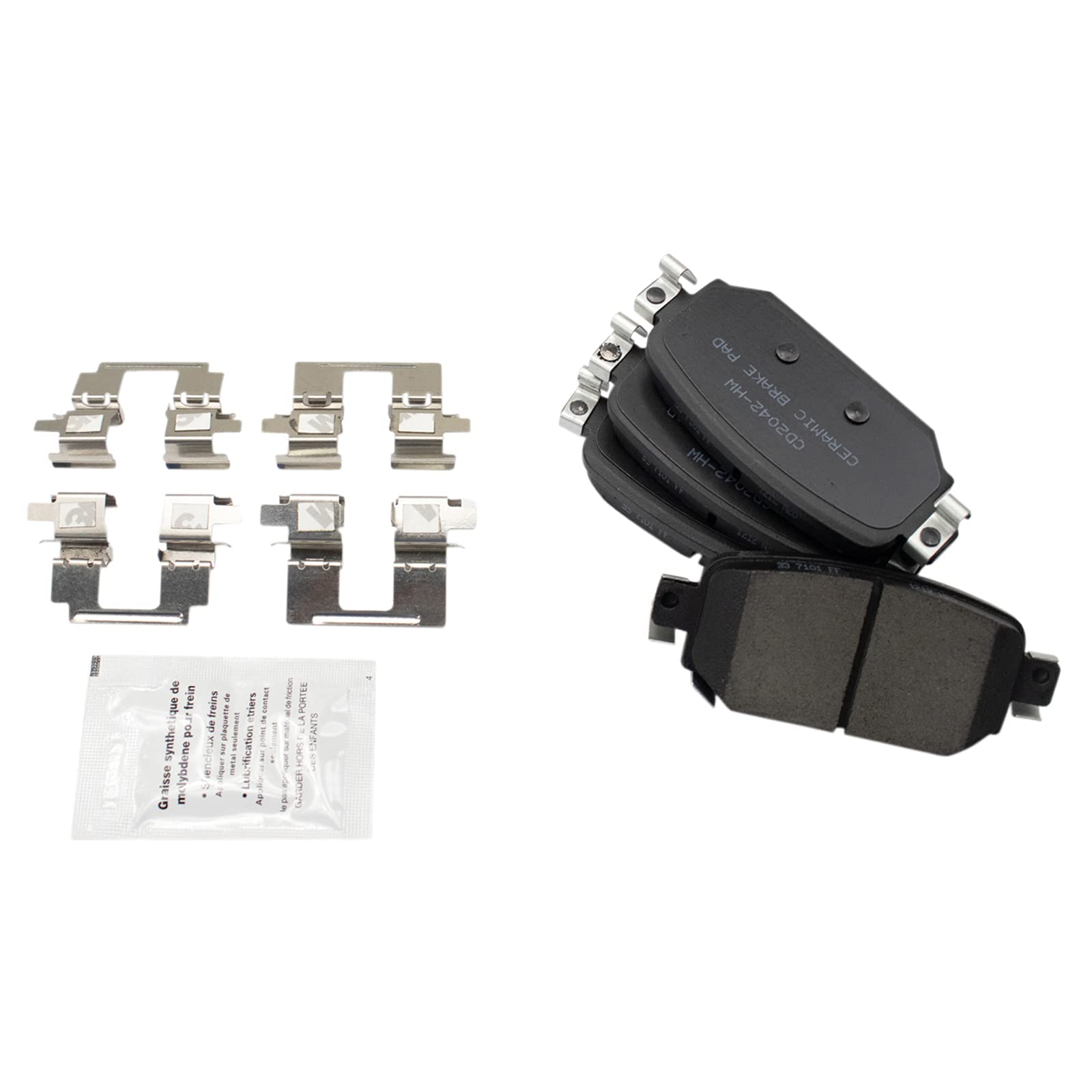 TRQ Rear Brake Pads Ceramic Compatible with 2017-2018 Mazda 3 2019 CX-3