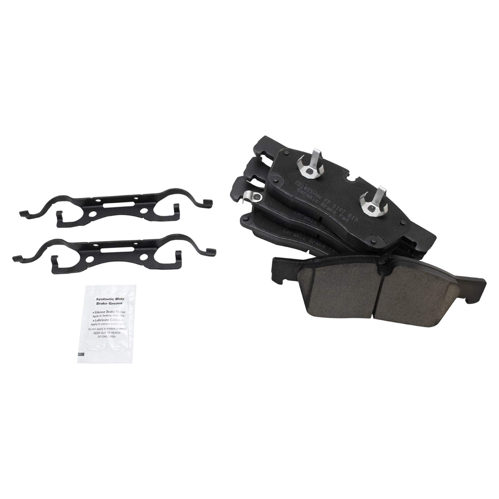 TRQ Front Brake Pads Ceramic Compatible with 2011-2016 Dodge Durango Jeep Grand Cherokee