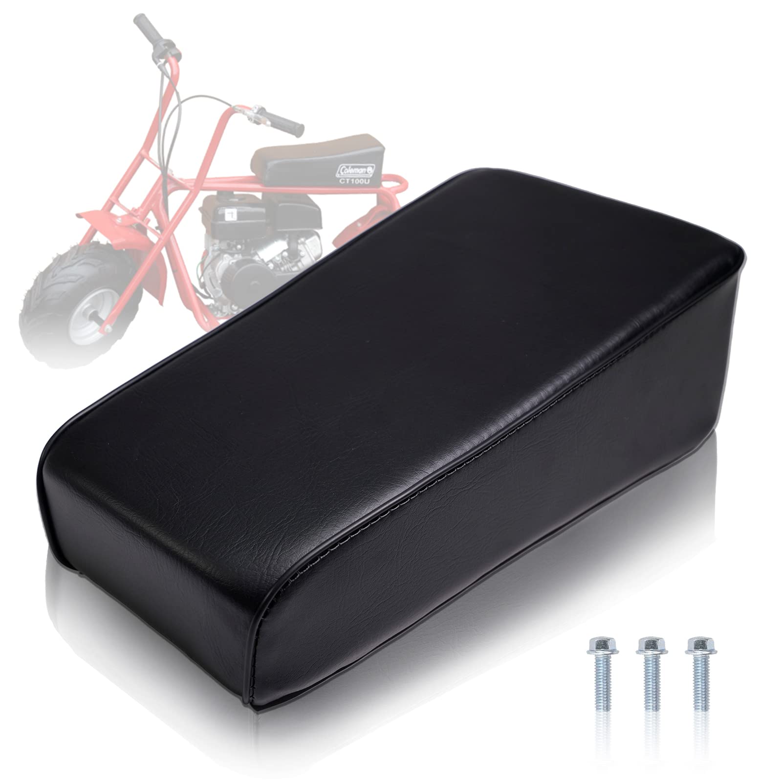 Jmchstore Upgraded 12'' Seat For Coleman Ct100U 98Cc Ct100 100Cc Motor Ct100 3.0Hp Mini Bike Trail Powersports Parts, Black