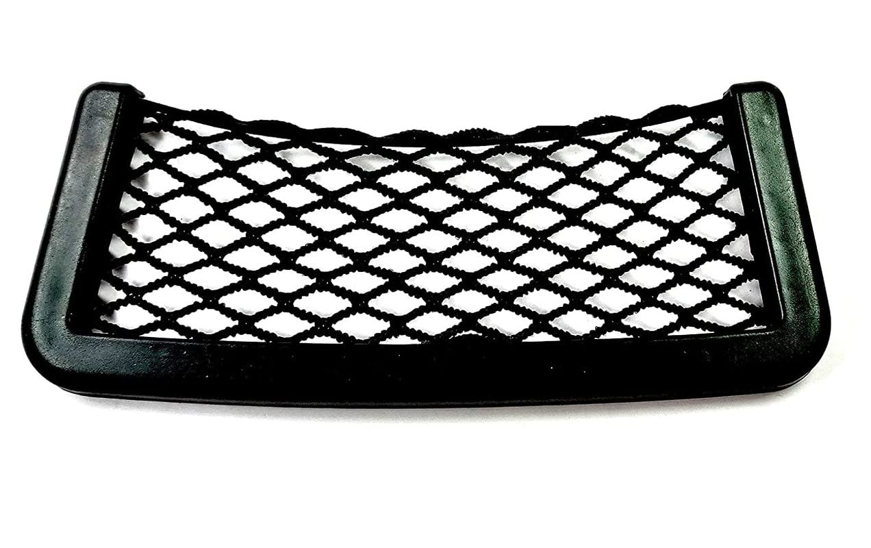 Autonest Car Storage Net, Side Back Storage Net Bag, Phone Holder Pocket Organizer String Bag Mobile Stand (Black)  Compatible 