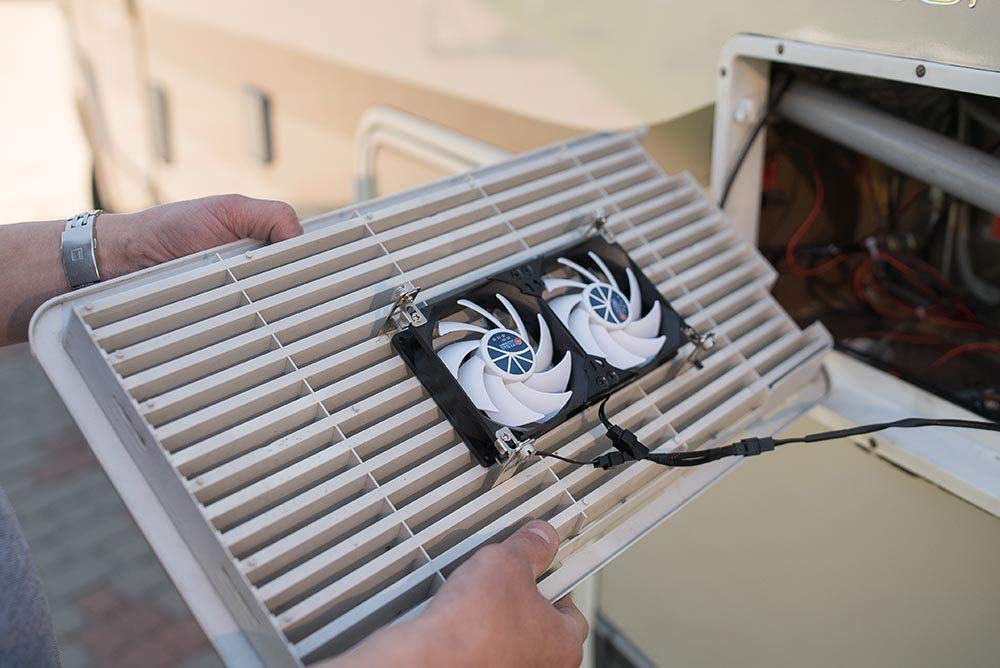 TITAN 12V DC Double Rack Mount Cooling Fan - 90mm, Speed Controller, Red, TTC-SC22 Series