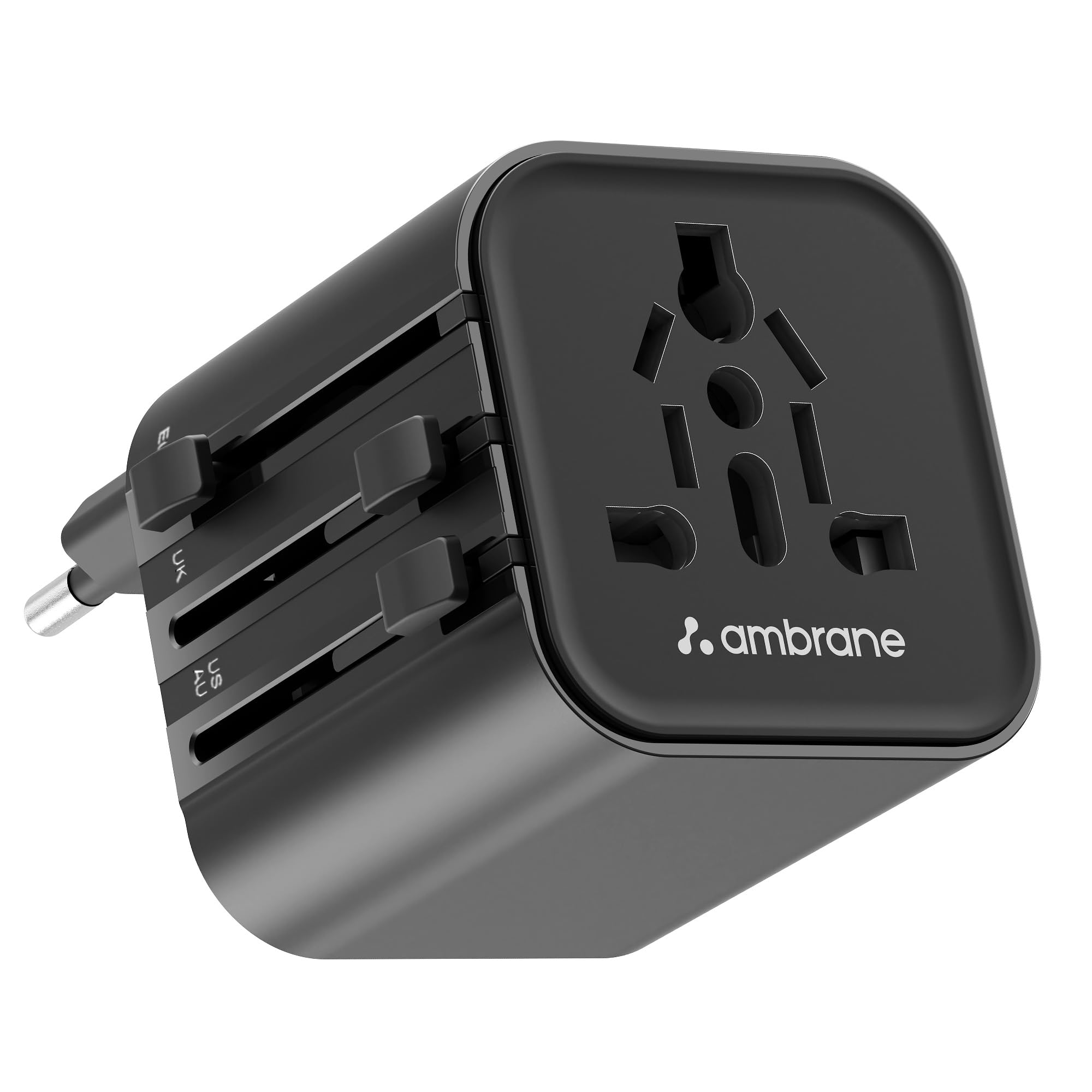 Ambrane Universal Travel Socket, International All in One Worldwide Travel Adapter Socket with 2500W High Power Output with 9 Ho