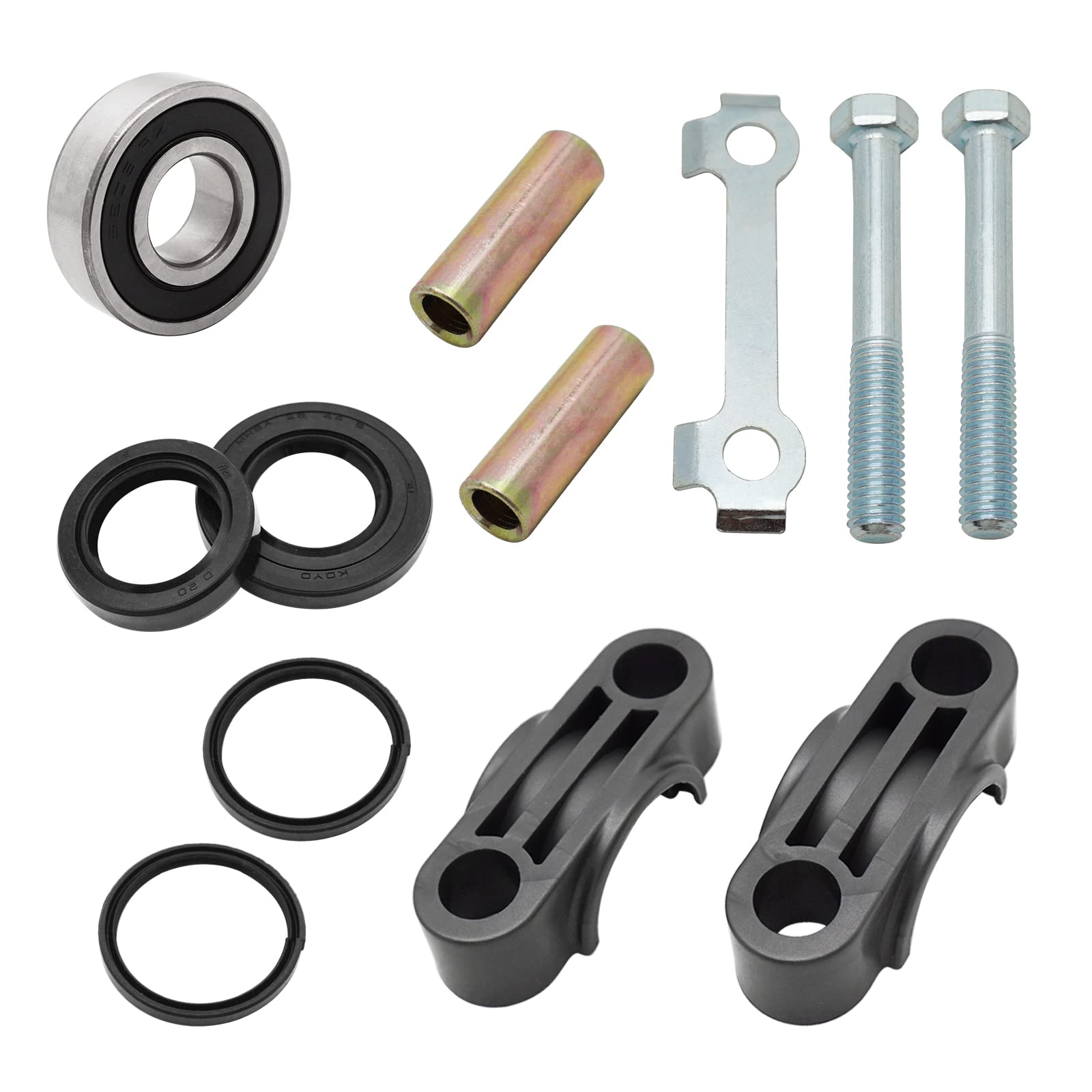 Steering Stem Bushing Bearing Seal Washer Rebulid Kit for Yamaha Banshee Big Bear Grizzly Raptor Warrior Kodiak Wolverine YFZ450