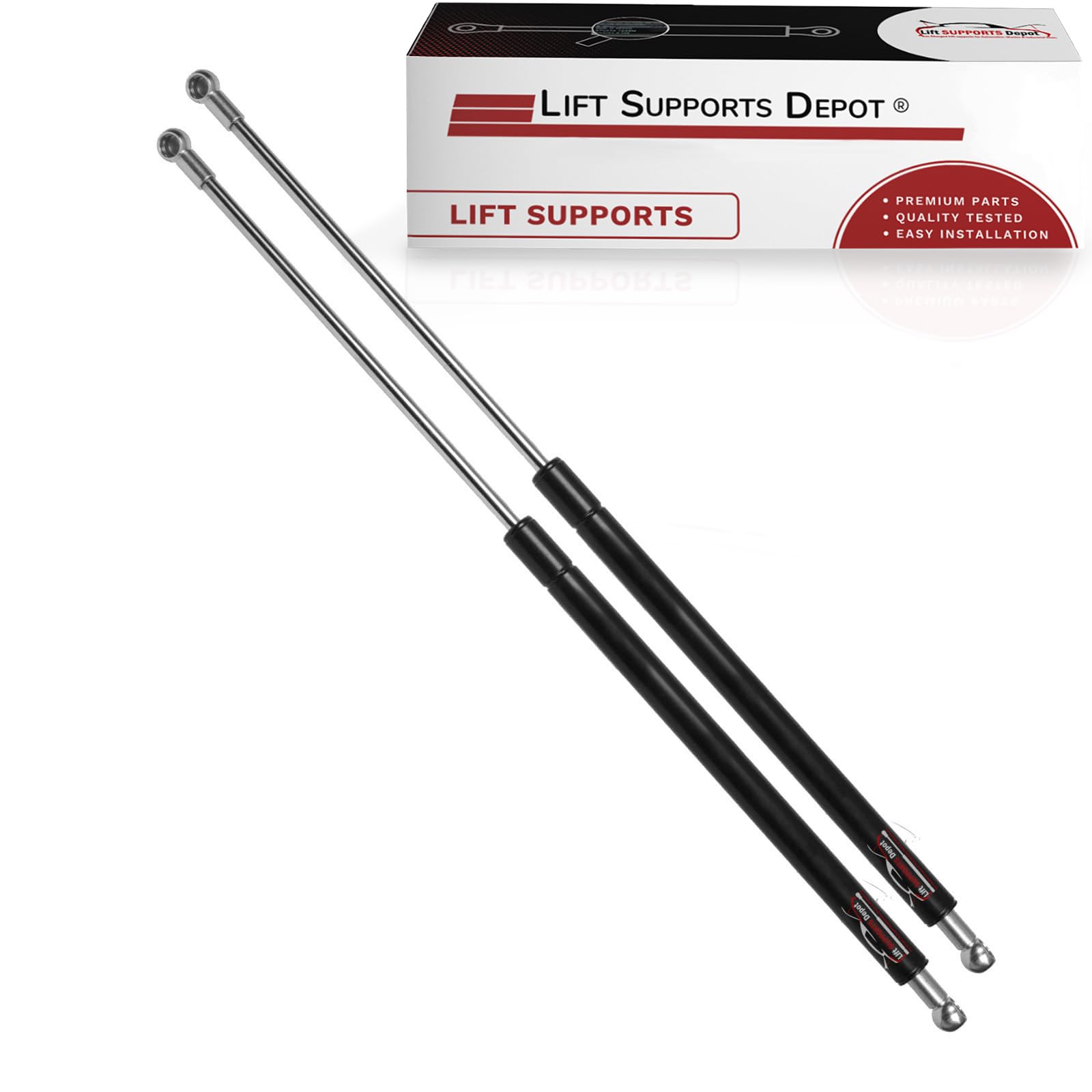 Lift Supports Depot Qty (2) 10Mm Metal Cup End Lift Supports 20 Inch Extended X 250Lbs Shocks Struts