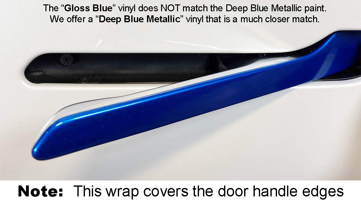 Full Door Handle Wrap For Tesla Model 3/Y (Gloss Blue)
