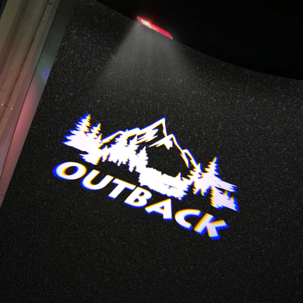 uunonaha LED Car Door Logo Lights - 2 pcs Courtesy Projector Ghost Shadow Light for Outback-HD, ABS Material, Puddle Lamp Accessories