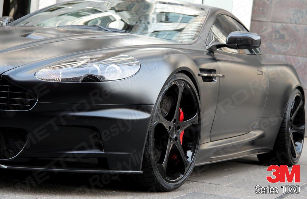 3M Car Wrap Vinyl Film, S12 Model, Satin Black, 5ft x 3ft (15 sq/ft), Durable Vinyl Material