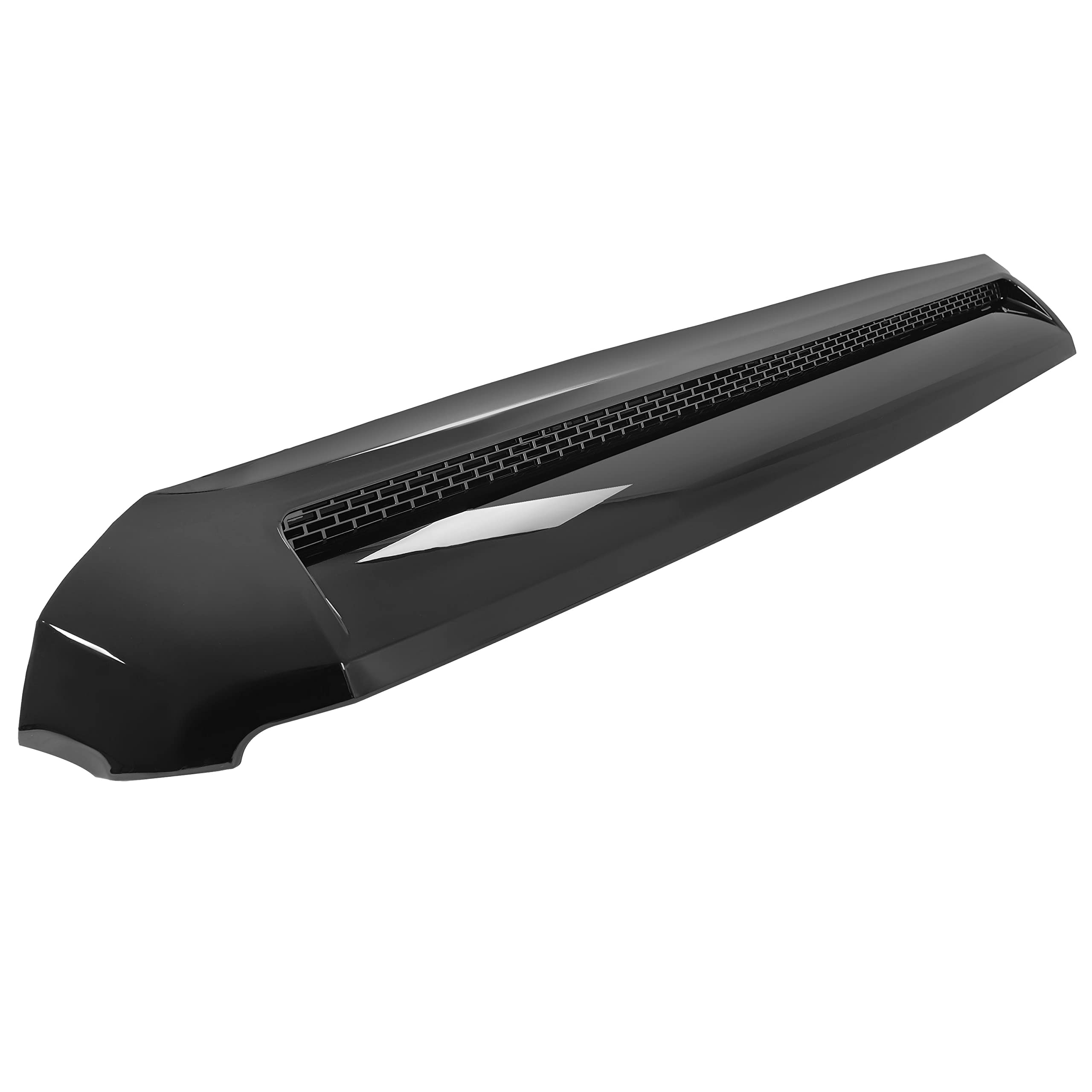 HECASA Hood Scoop for 2014-2021 Toyota Tundra, Black Upper Grille Bulge Molding, Model CB-1003, Acrylonitrile Butadiene Styrene
