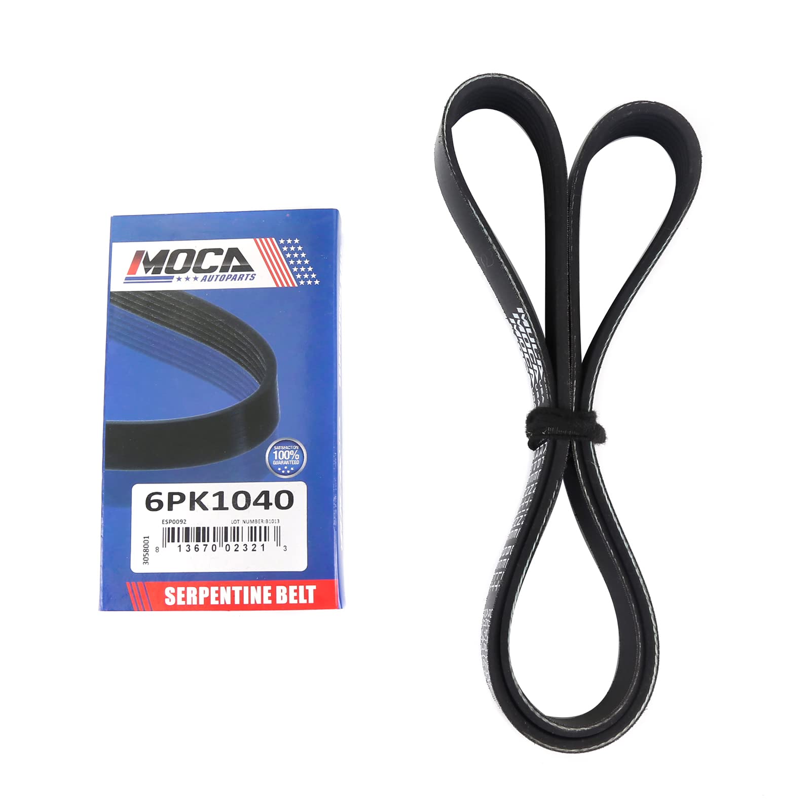 MOCA 6PK2195 EPDM Serpentine Belt Fits 15-17 for Ram ProMaster 1500 2500 3500 3.6L & 01-03 for Oldsmobile Alero 3.4L & 03-05 for