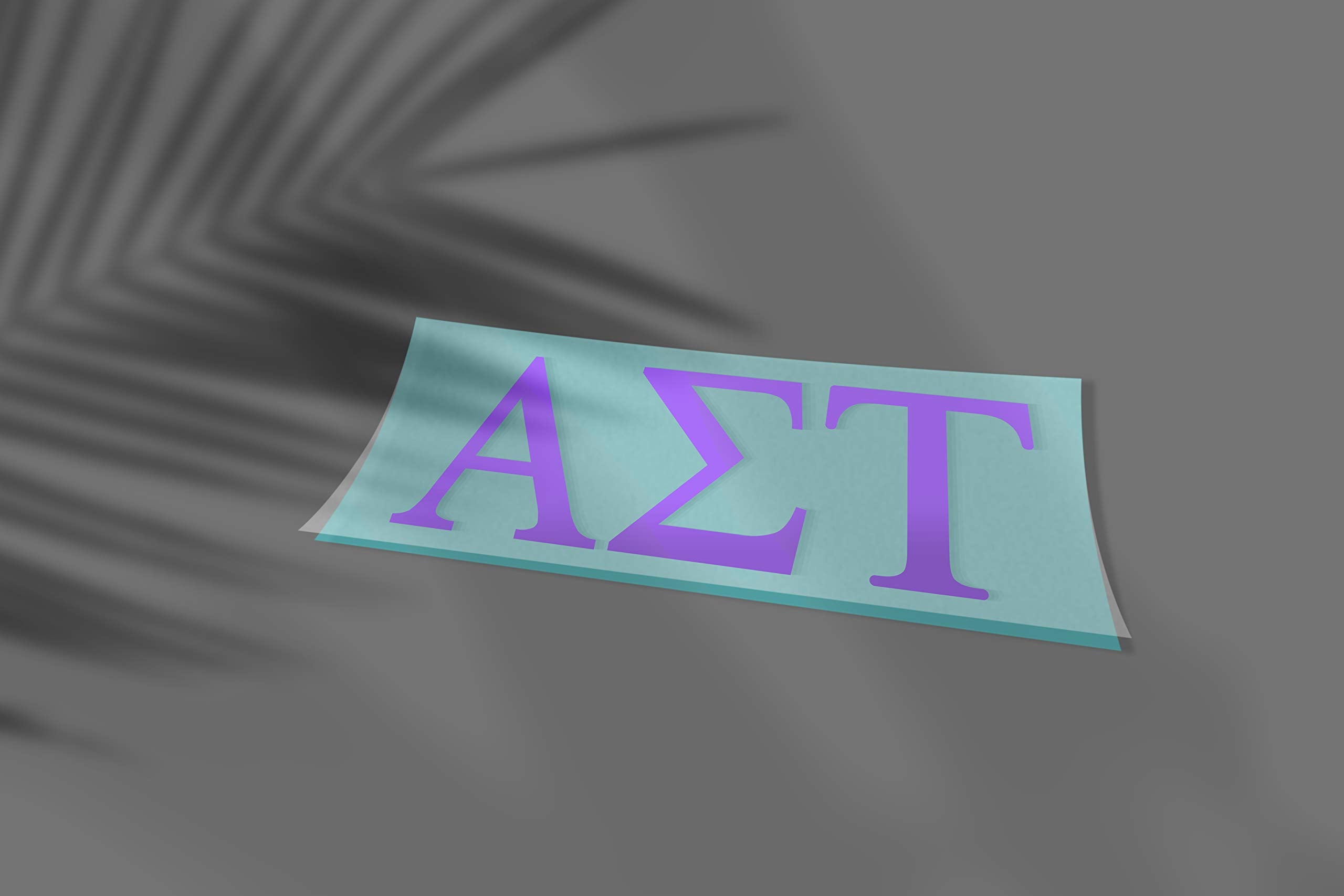 Pro-Graphx Alpha Sigma Tau Greek Sorority Sticker Decal, 2.5 Inches Tall, Lilac