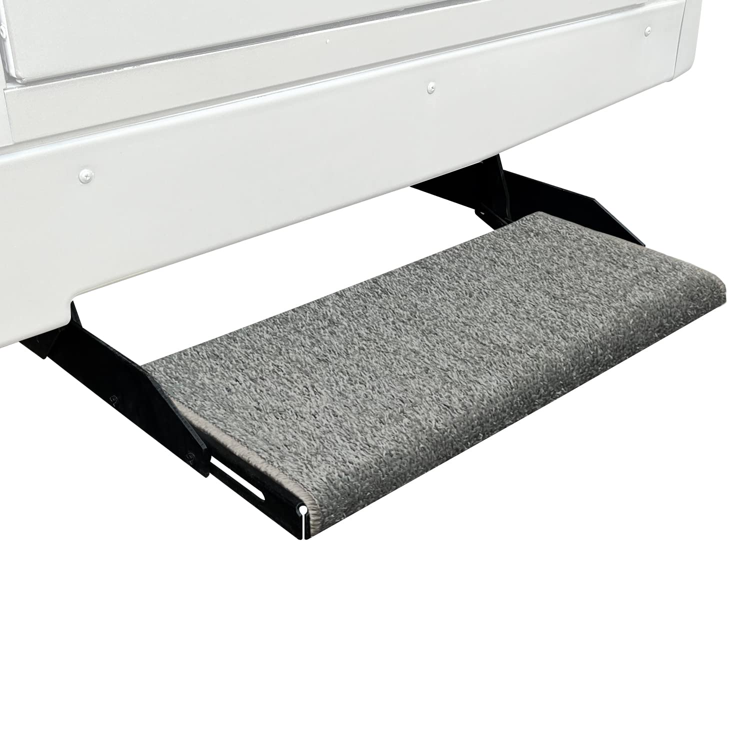 Prest-O-Fit 2-1053 Jumbo Wraparound + Plus Rv Step Rug Stone Gray 23 In. Wide