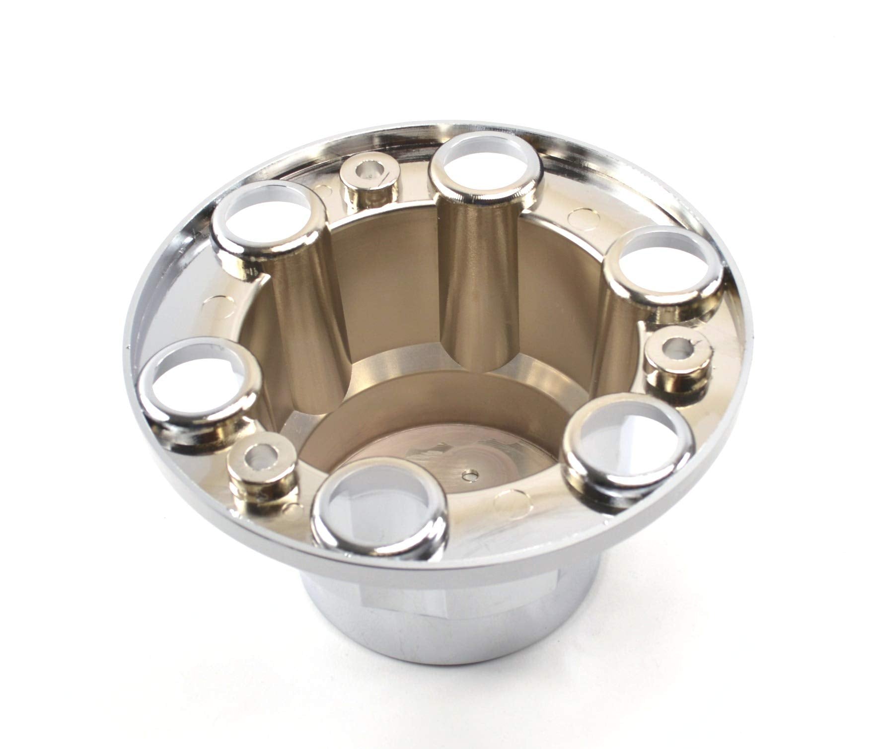 BB Auto 4x4 Rally Wheel Center Caps Replacement Set - 15 Inch, Silver, 6 Lug (2 Open Front & 2 Rear Closed Caps)