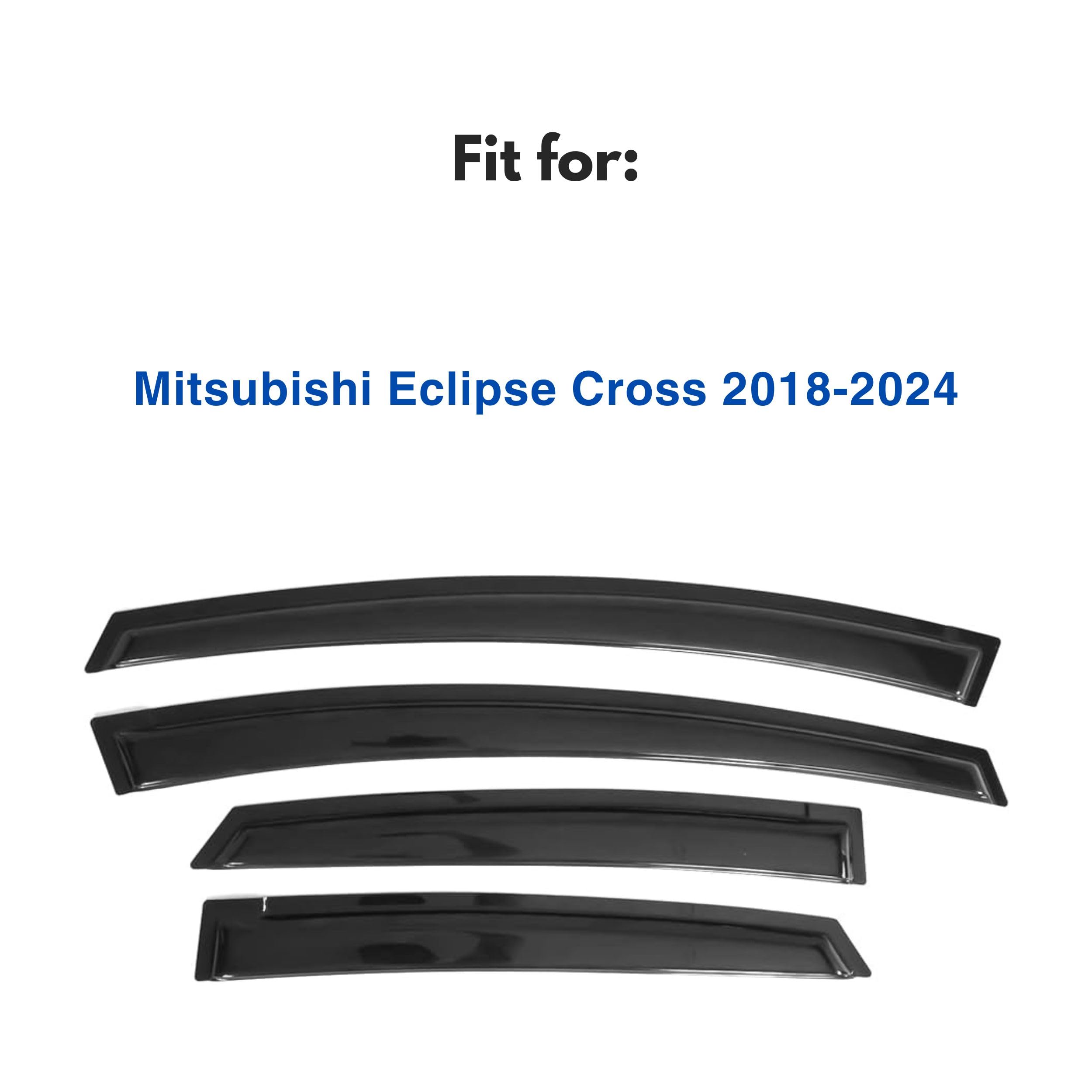 Ig Window Visor For Mitsubishi Eclipse Cross 2018-2024, Rain Guard Tape-On Extra Durable Sun Wind Side Vent Window Deflector, 20
