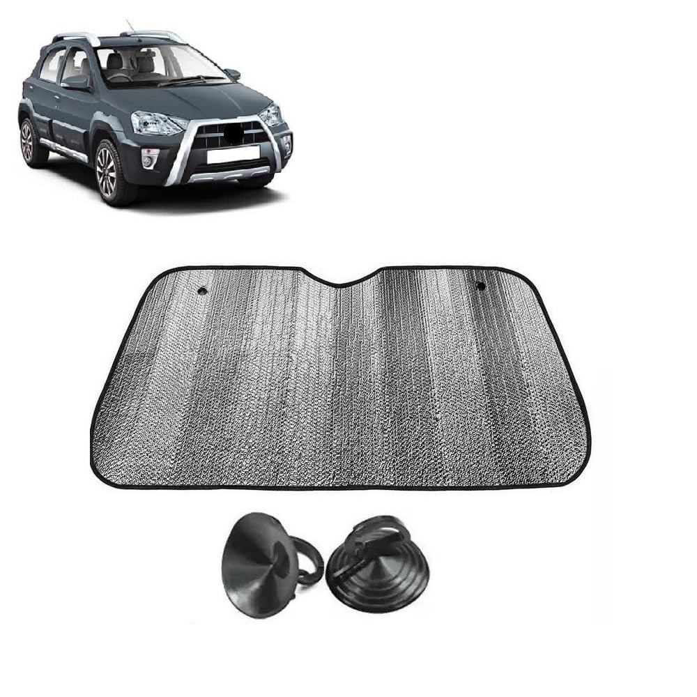 Car Windshield Sun Shade UV Rays Protector Silver Sunshade Solar Reflective Suitable for Etios Cross