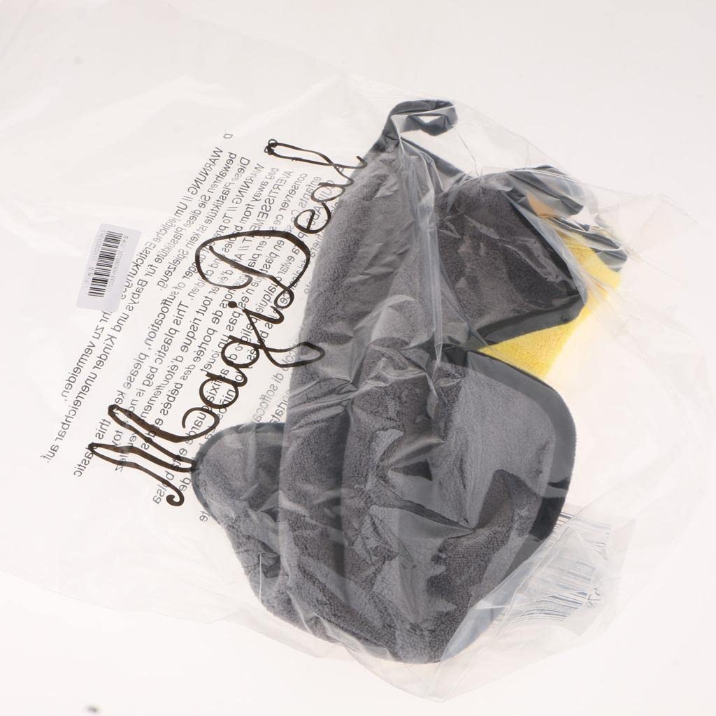 Ubervia Car Wash Microfiber Towel Cleaning Drying Cloth Hemming Yellow Gray 30x30cm