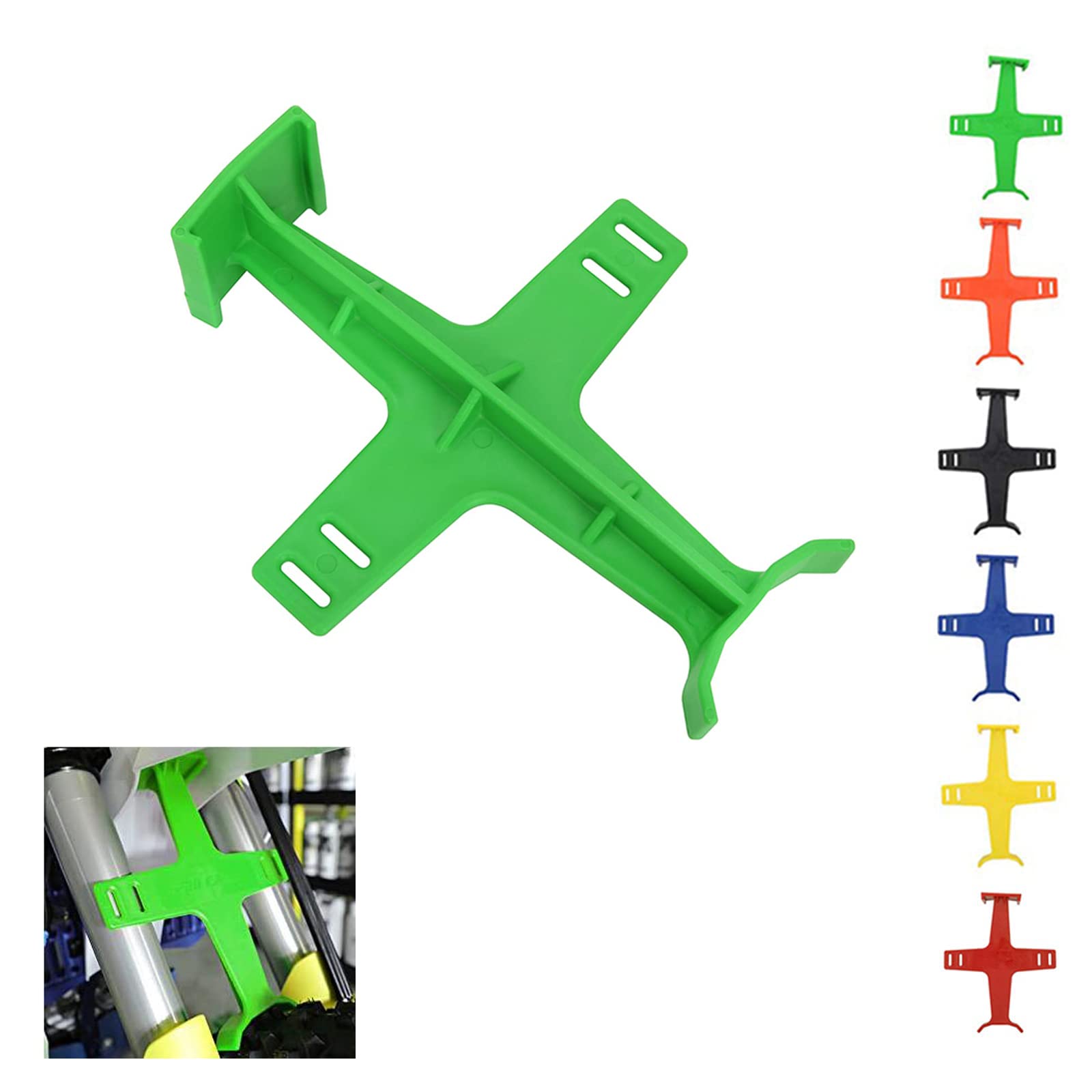 Universal Motorcycle Fork Guard Suspension Support Brace Transportation Tool Tie Down Seal Saver Protection Plastic For Dirt Bik