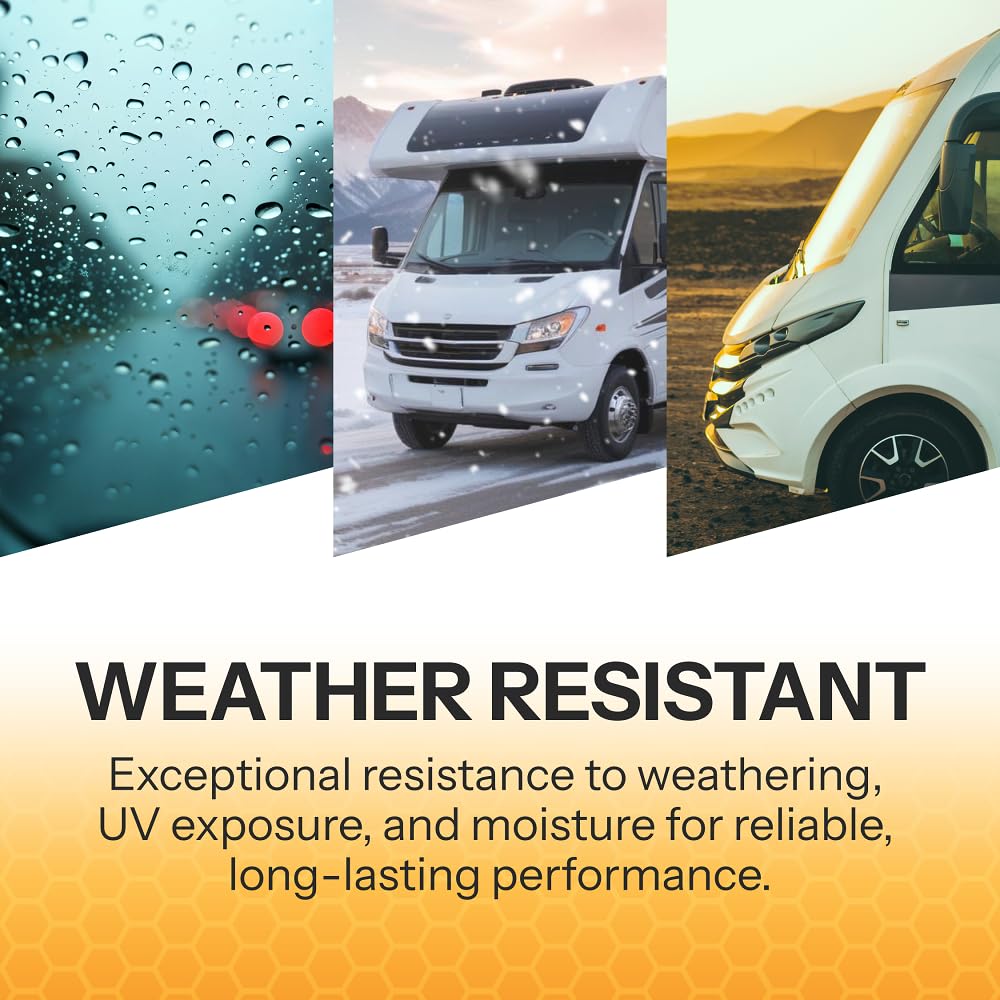 Trim-Lok Drip Rail, White - 1/2    Height, 125 Length - Pvc Plastic Rain Gutter For Cars, Vans, And Rvs, Easy To Install Flexibl