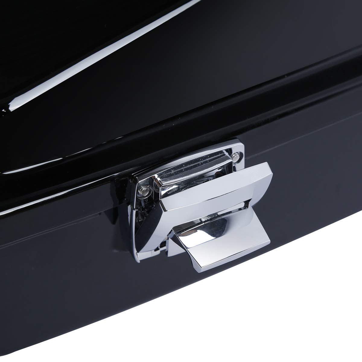 XFMT 5.5'' Razor Tour Pack Trunk W/Backrest Pad & Black Two-Up Mount Rack for Harley Touring Road King Street Glide Road Glide E
