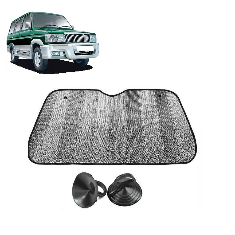 Car Windshield Sun Shade UV Rays Protector Silver Sunshade Solar Reflective Suitable for Innova Qualis