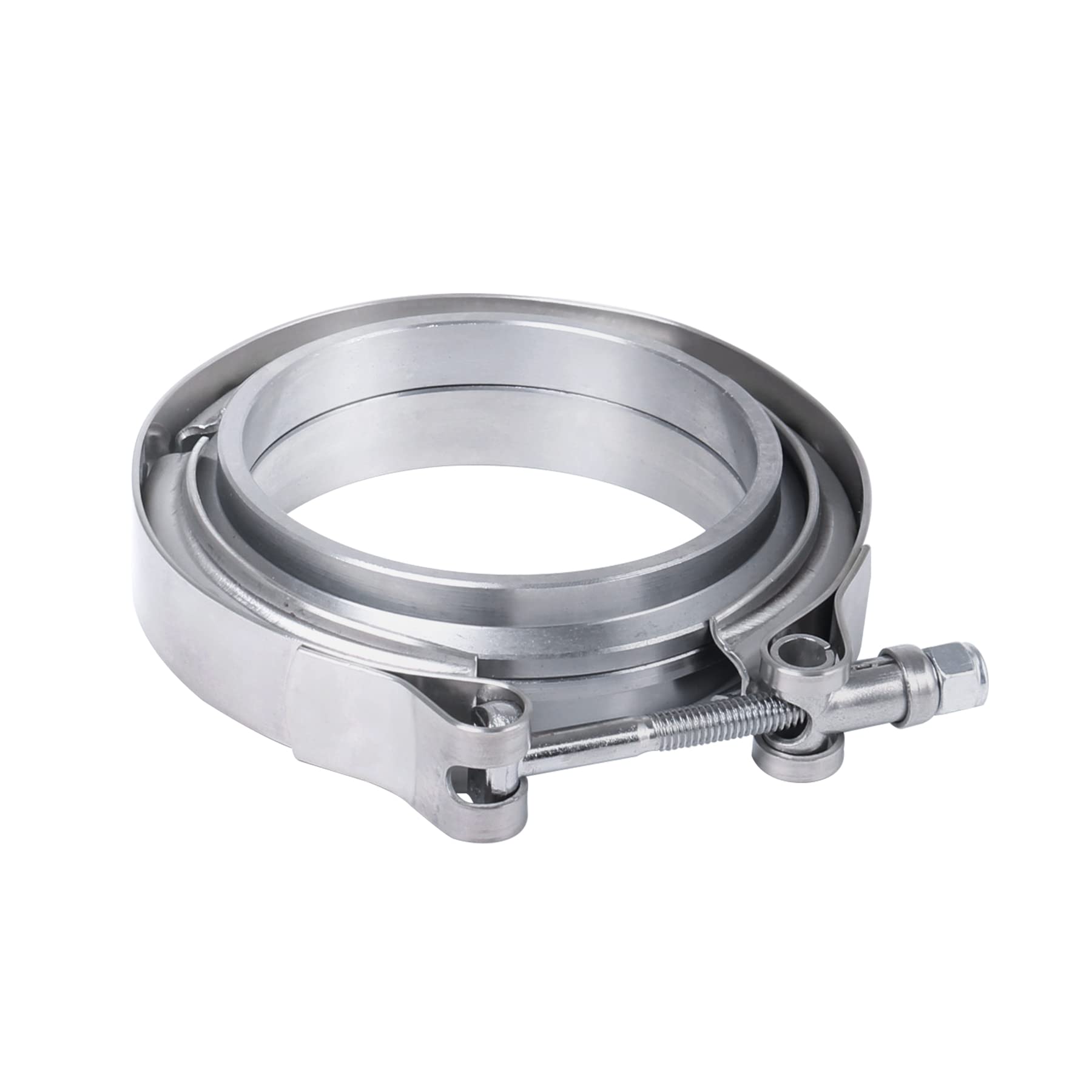 JDMSPEED New 2.5'' V-Band Flange & Clamp Kit Stainless Steel Replacement For Turbo Exhaust Downpipes (1)