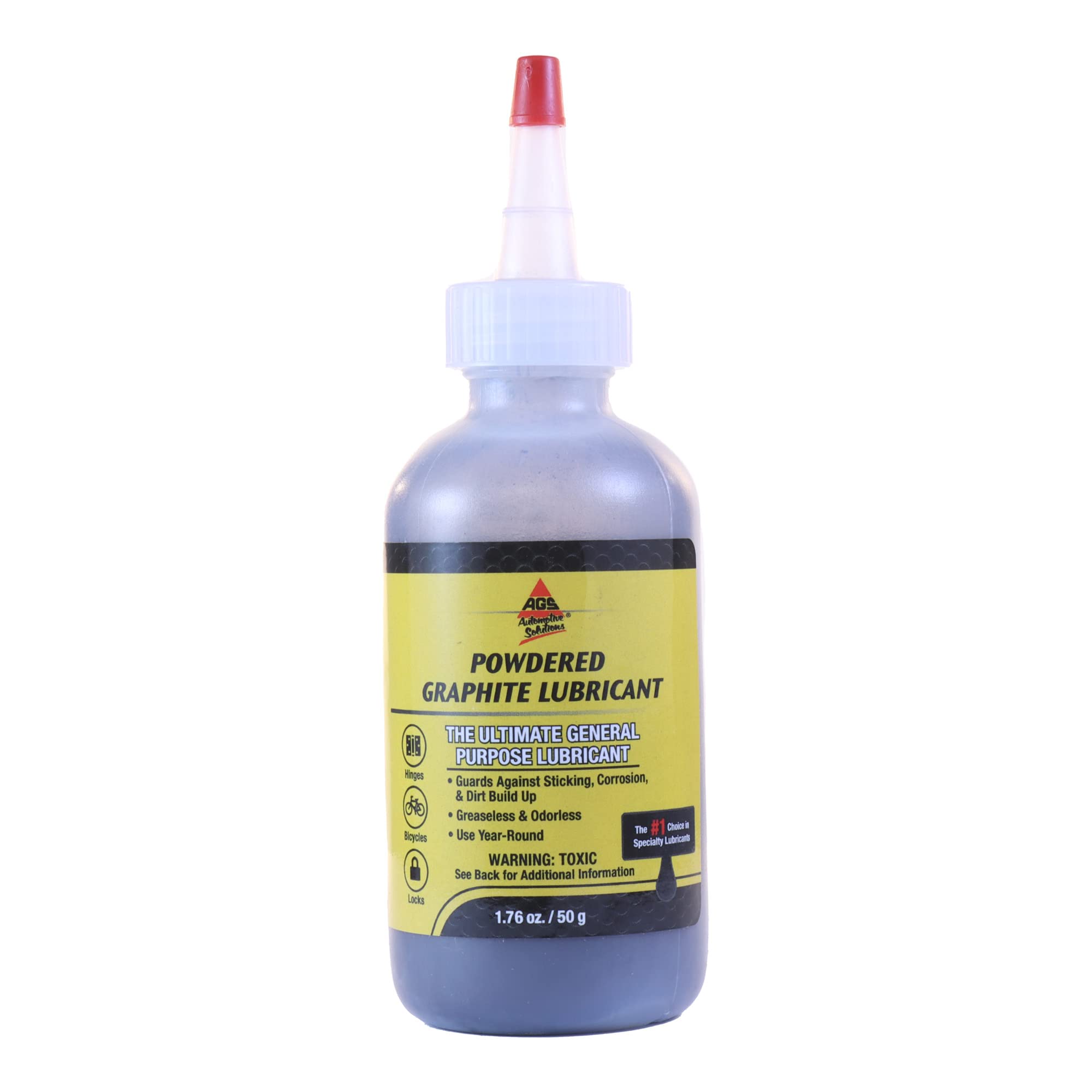 Ags Company Mr. Zip Extra Fine Dry Graphite Lubricants Bottle 2Oz., Advanced Dry Film Lubricant, Robust Home Improvement Aid, Di