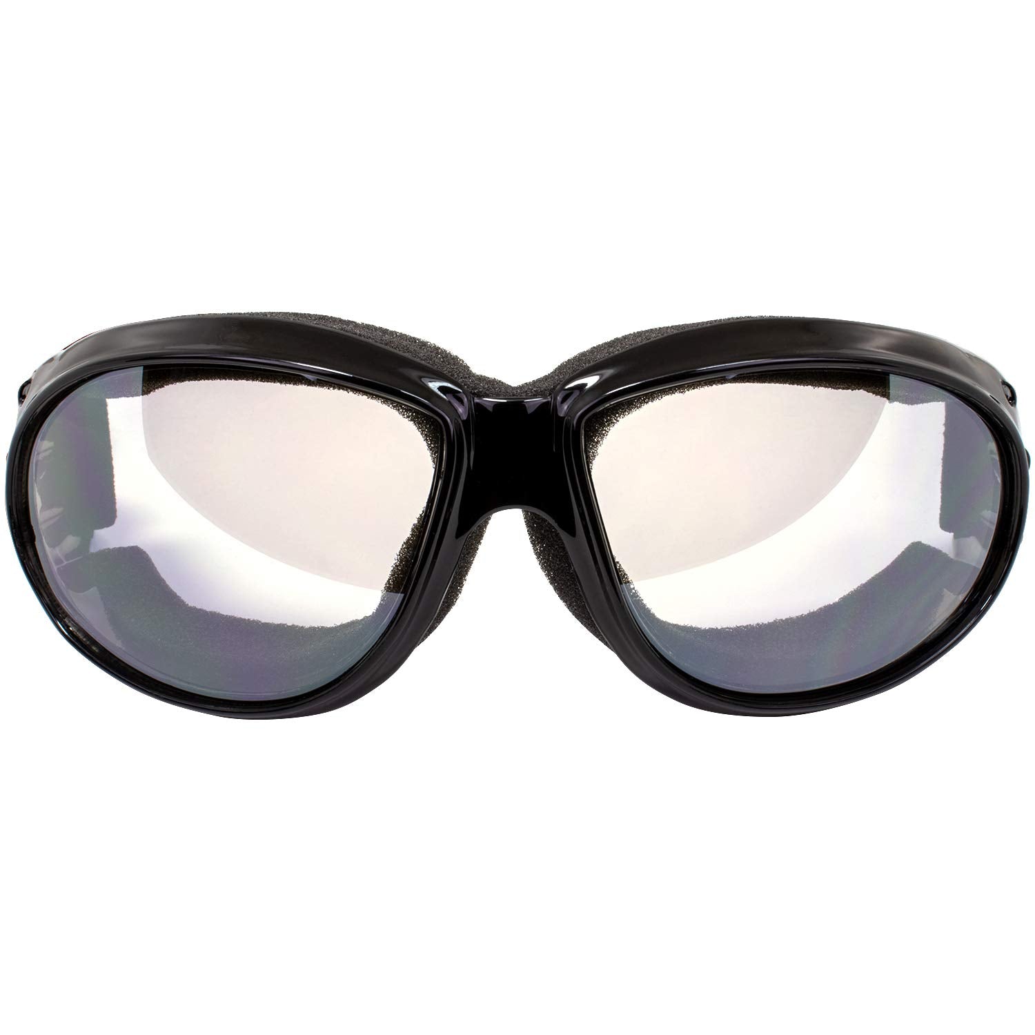 Global Vision Eliminator Dirt Bike Padded Motorcycle Riding Goggles for Men and Women (Black Frame/Smoke Lens) (Clear)
