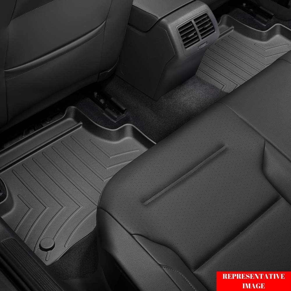 WeatherTech Custom Fit FloorLiners for Hummer H3-2nd Row (440342), Black
