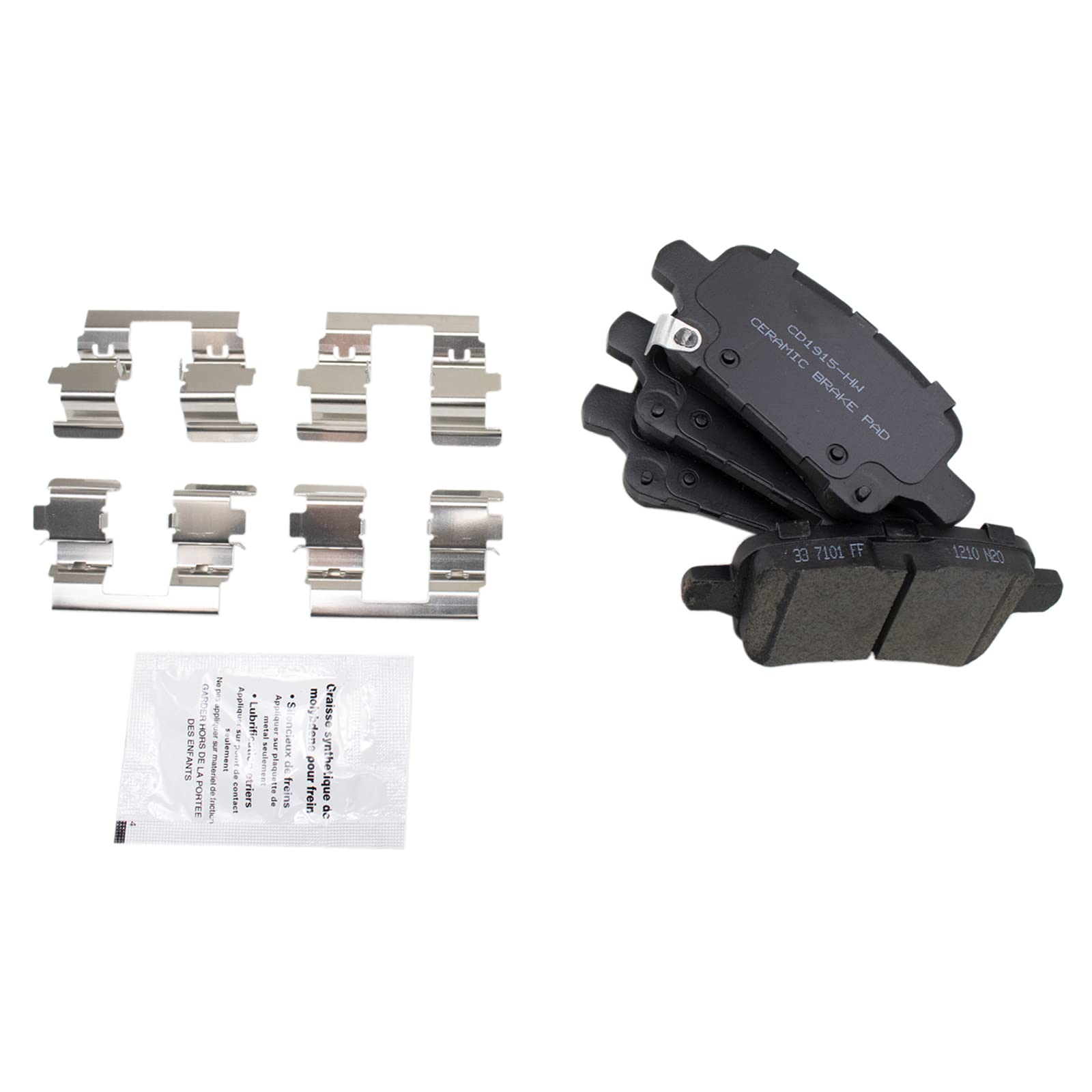 Trq Front And Rear Brake Pad & Rotor Kit Brake Pads Brake Rotor Ceramic Compatible With 2017-2020 Honda Cr-V