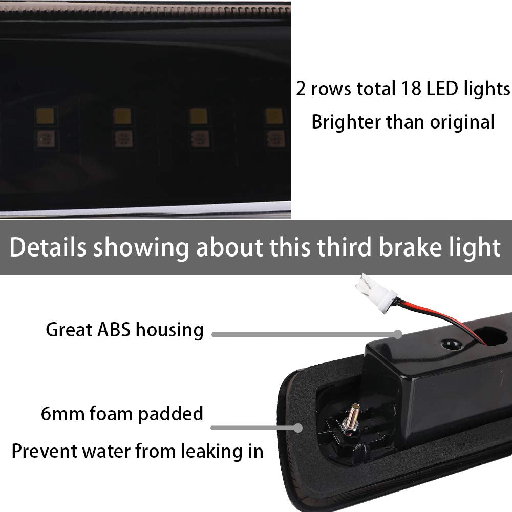 Third Brake Light Compatible With Ford F150 2009 2010 2011 2012 2013 2014 3Rd Brake Light Led Smoked Cargo Light Accessories