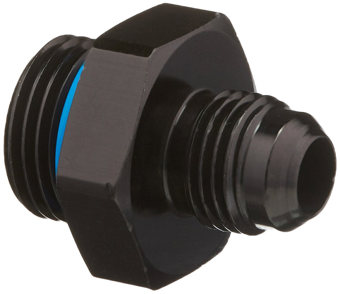 Edelbrock  RUS670640 /Russell 670640 Black Anodized Aluminum 6AN Dry Sump/Fuel Fitting