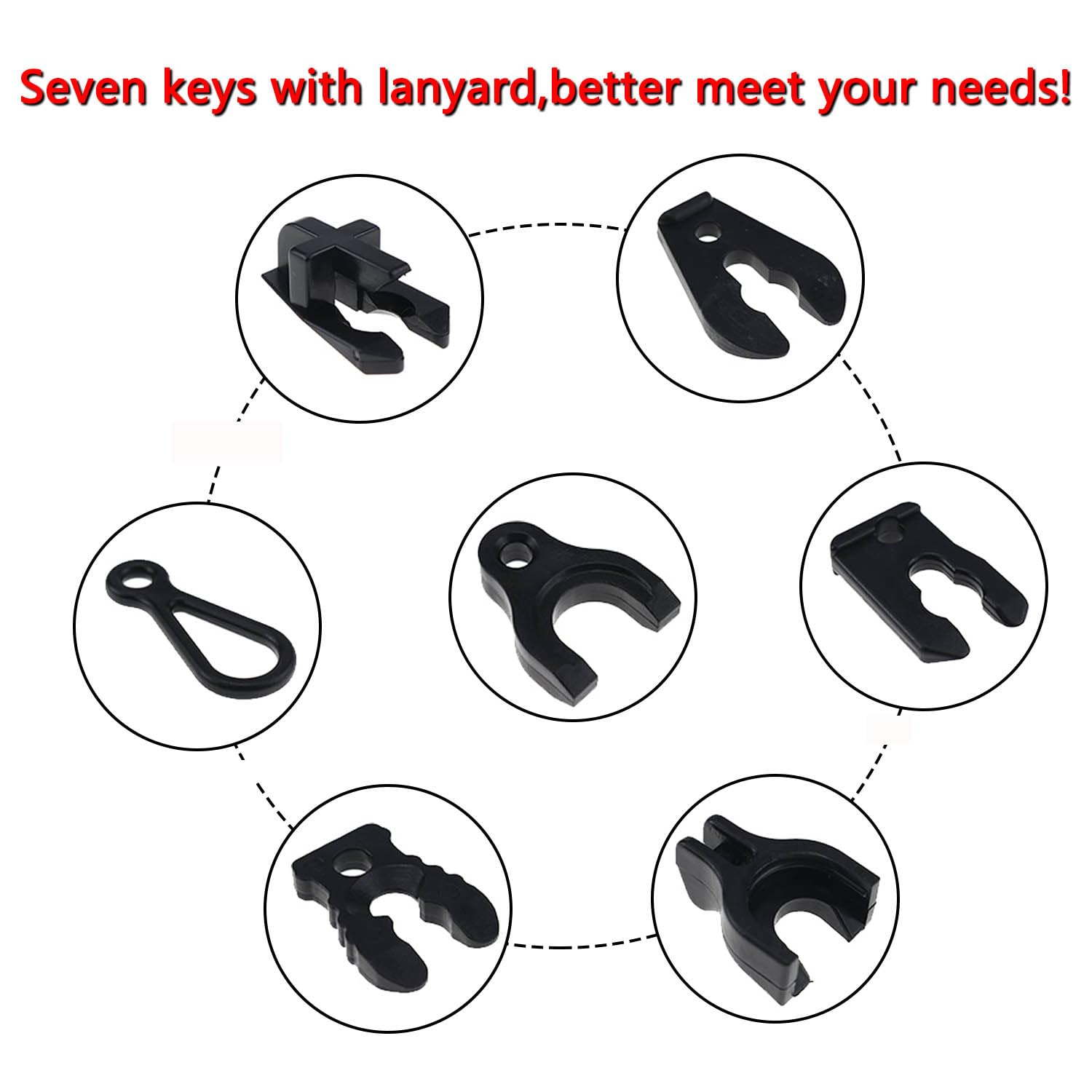 Universal Boat Kill Switch Keys Lanyard, Outboard Jet Ski Cord Tether Siut For Mercury, Yamaha, Honda, Tohatsu, Johnson, Evinrud